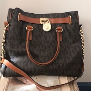Michael Kors large signature Hamilton bag